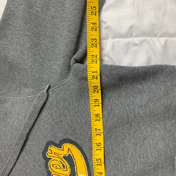 Tommy Hilfiger XL Grey Hoodie Vintage Style NYC Embroidery Logo Cuff Sweatshirt - Picture 14 of 16